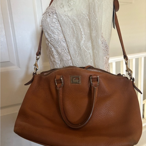 Dooney & Bourke Tan Leather Shoulder Bag - Picture 1 of 5